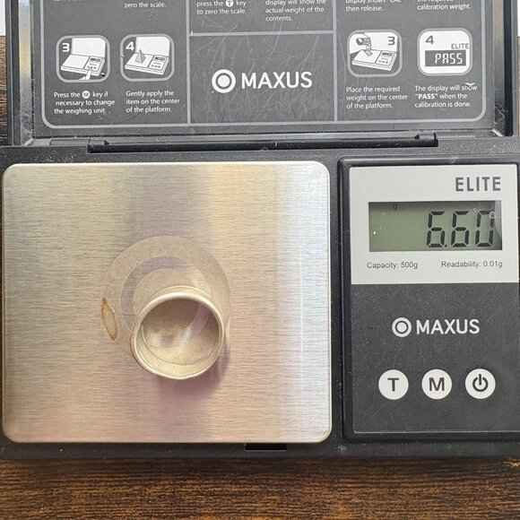 VTG Solid Sterling Silver 925 Tapered Cigar Band Ring Size 6.25 - Picture 12 of 13